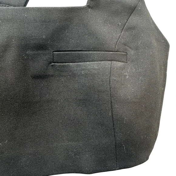 Torn by Ronny Kobo Bex Top Black Cropped Square Neck Sleeveless NWT Size S - Picture 6 of 11